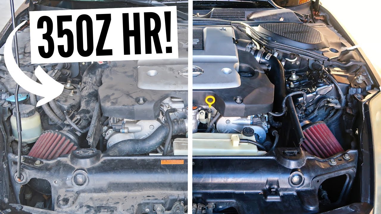 Nissan 350z HR Engine Bay: Deep Clean! *SATISFYING*