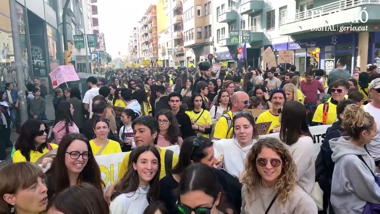 Girona viu la protesta de docents més gran de la història