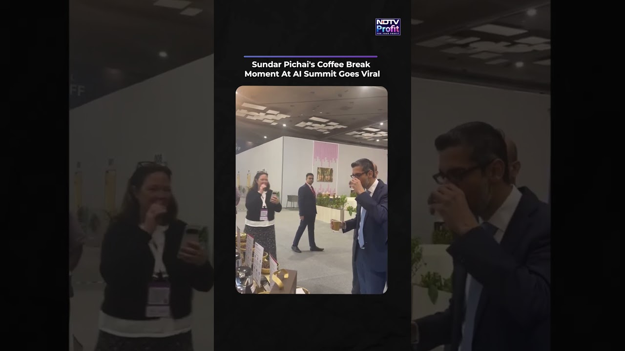 Sundar Pichai's Coffee Break Moment At AI Summit Goes Viral