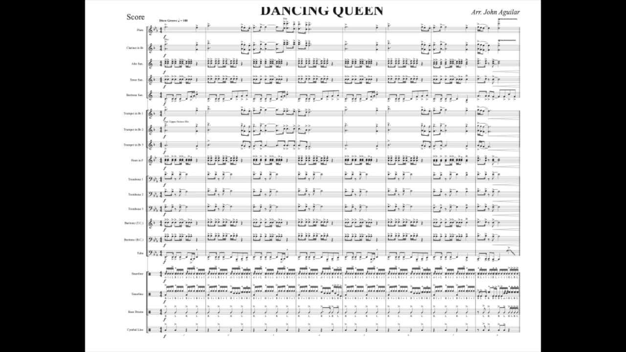 Dancing Queen - ABBA | Marching Band Arrangement by John Aguilar