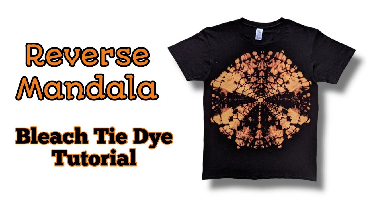 Airplane Fold REVERSE MANDALA USING BLEACH Tie Dye