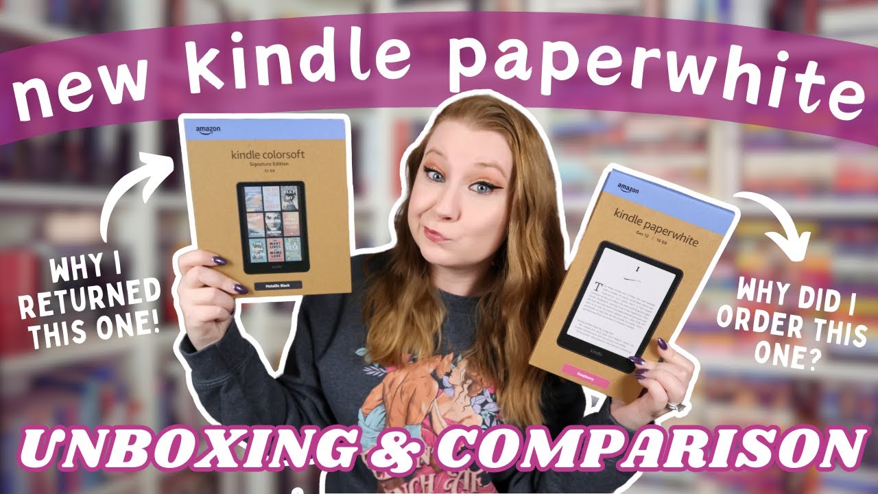 The New Kindle Paperwhite 💙 | Unboxing & Comparison to the Kindle Colorsoft | Honest Review