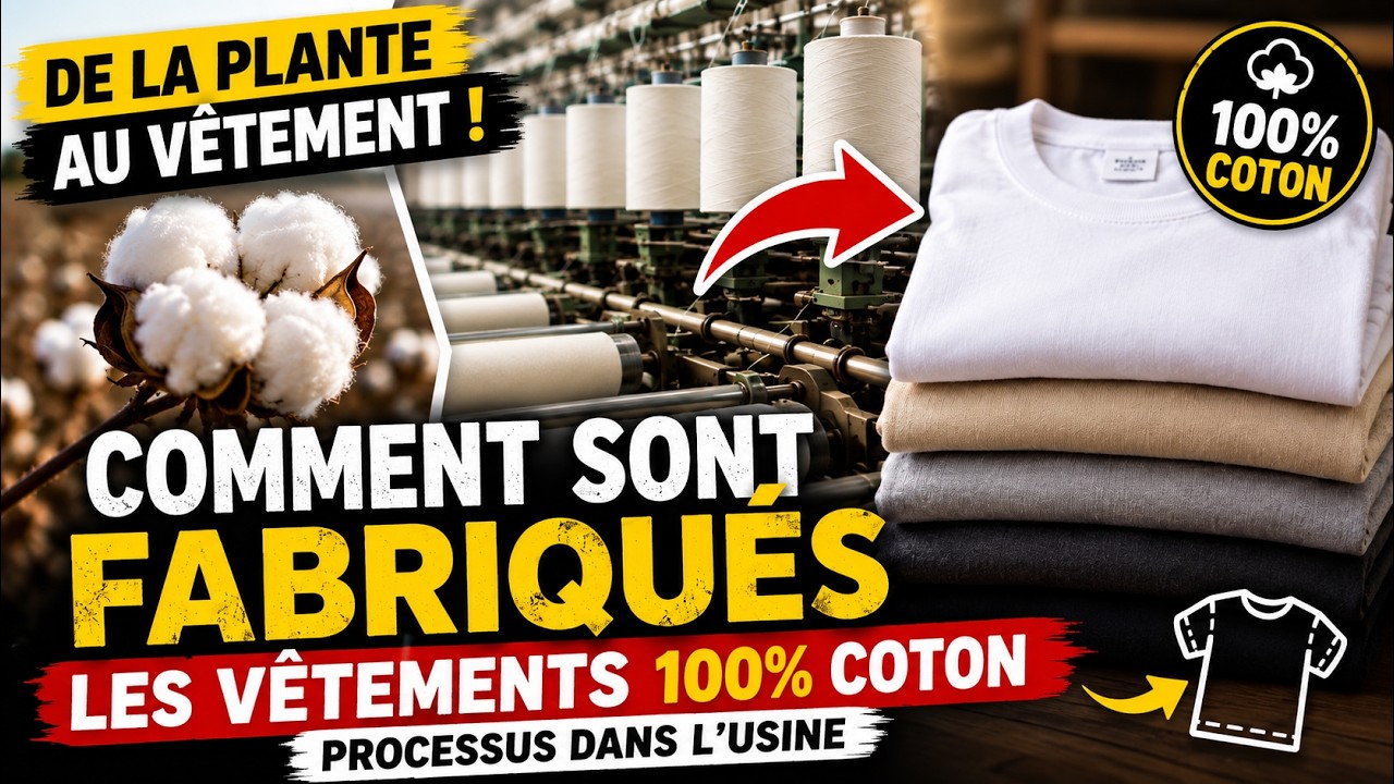 Comment on fabrique des vêtements 100 % coton ? 😲 (De la fibre au tissu)