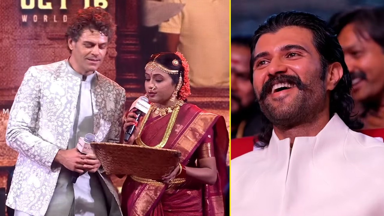 Suma Fun with Hollywood Actor 😂, Vijay Deverakonda Reaction | #Ranabaali Pre Release Event