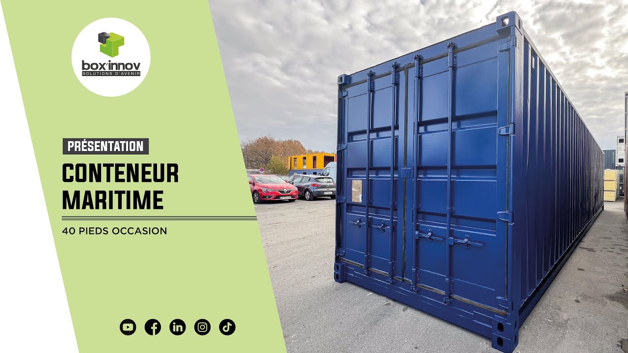 Container 40 pieds occasion, révisé et prêt à l’emploi