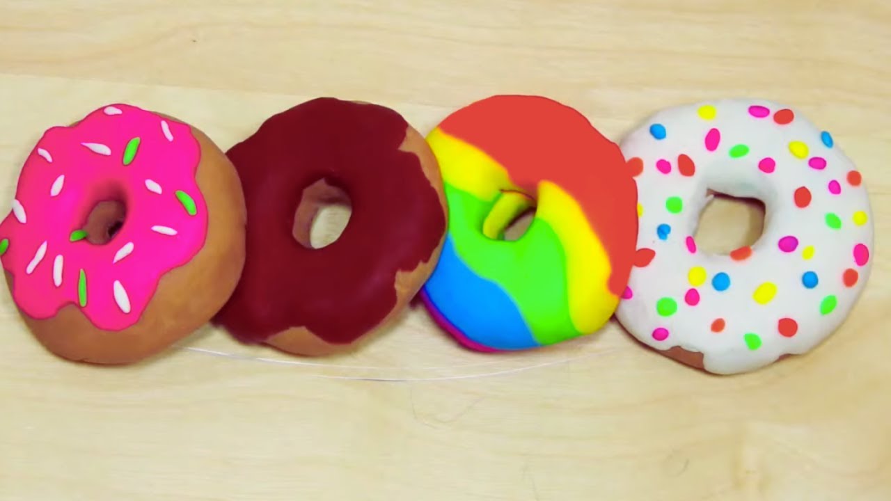 How to make PLAY DOH SURPRISE DONUTS | DIY Art and Crafts for Kids, Toddlers | Hooplakidz How To