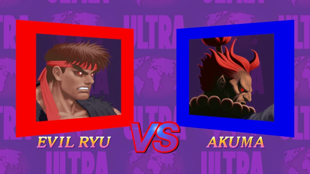 Ultra Street Fighter II - Evil Ryu Vs. Akuma (WORLD WARRIOR)
