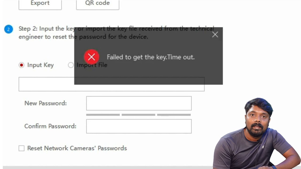 Failed to get the key.Time out. SADP XML file exporting error.100% working.