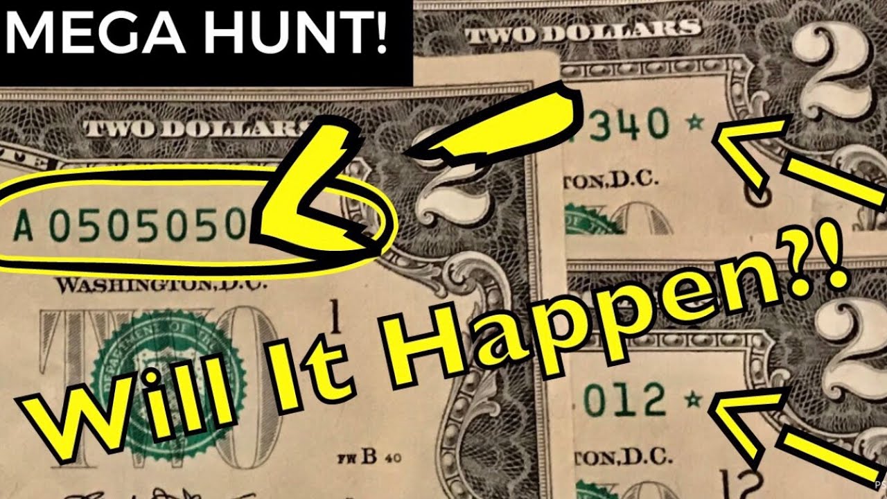 $2 Bill Mega Hunting Score! Star Notes! Fancy Serial Numbers!