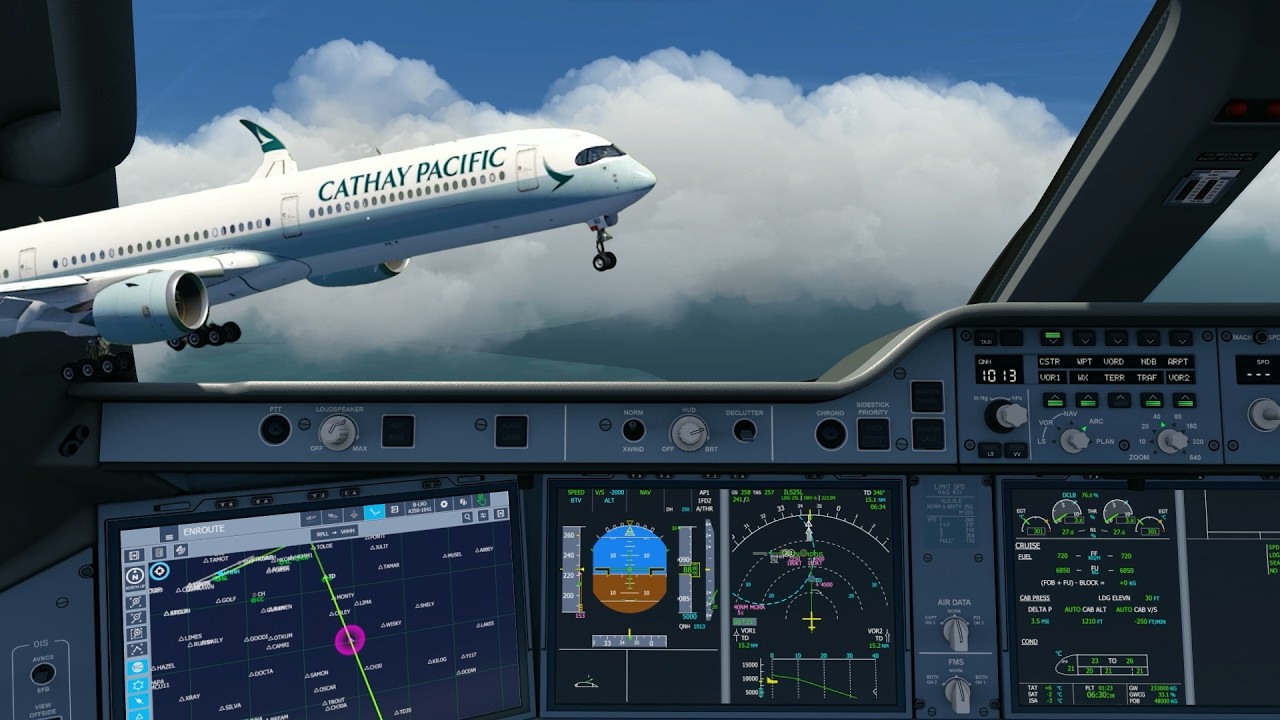Airbus A350-1000 Hongkong landing