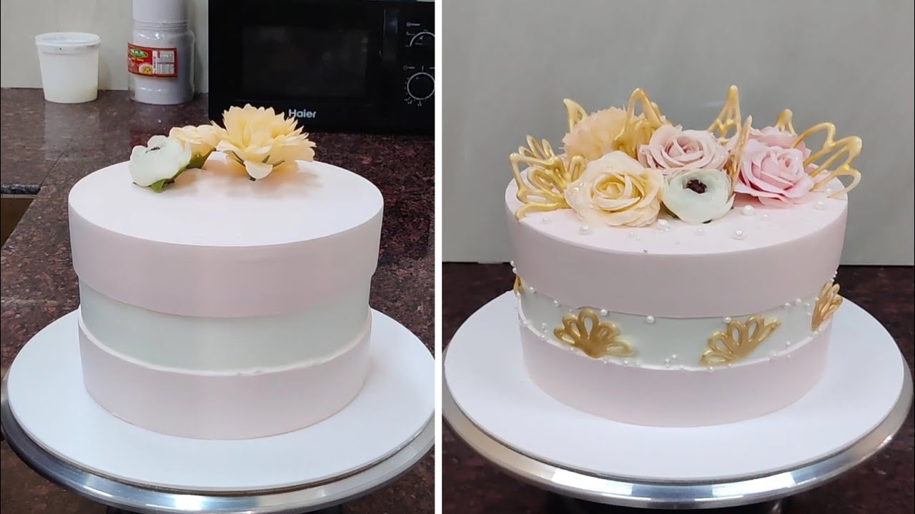Beautiful Flowers Design Cake | Elegant Floral Cake Decoration 🌼✨
