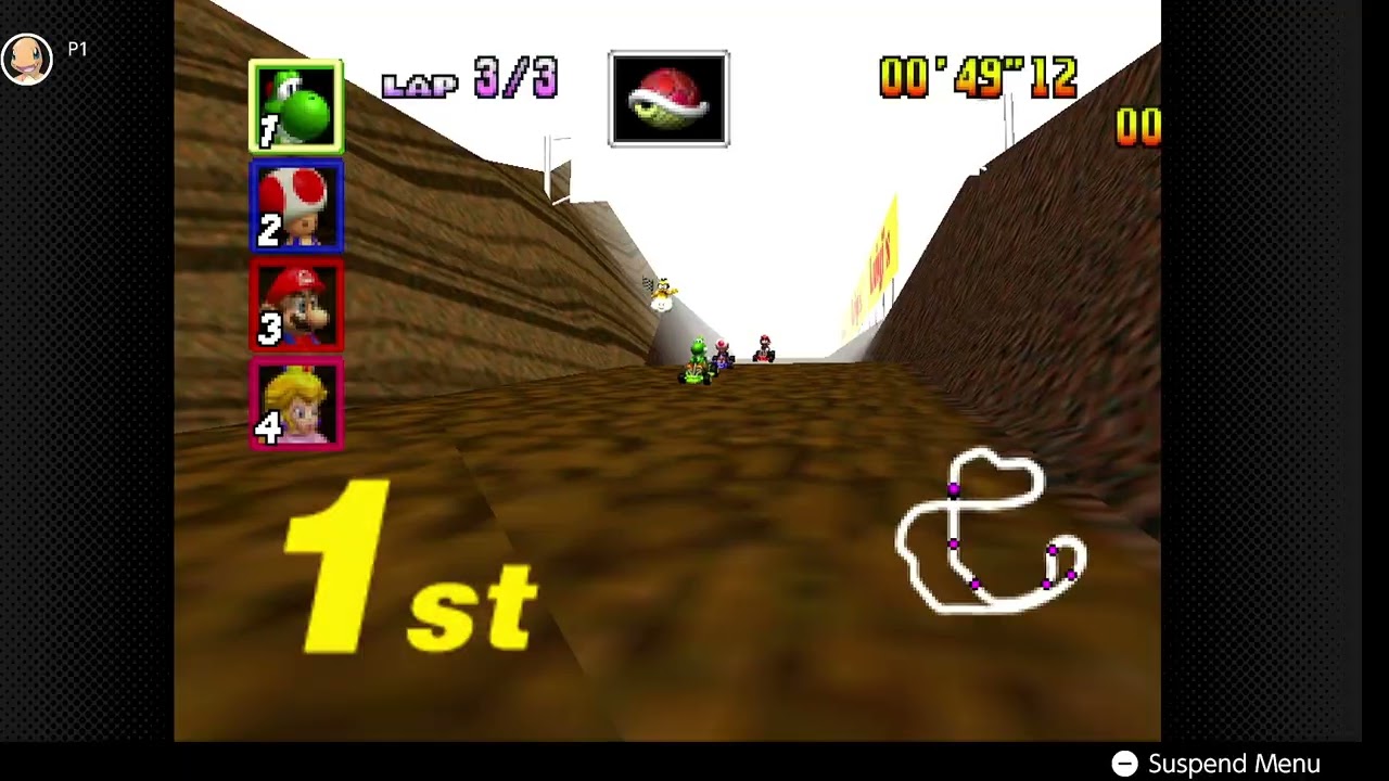 Mario kart 64 flower cup 100% walkthrough (No audio)