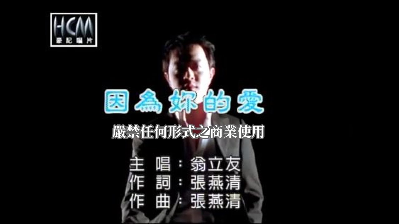 翁立友-因為妳的愛(官方KTV版)