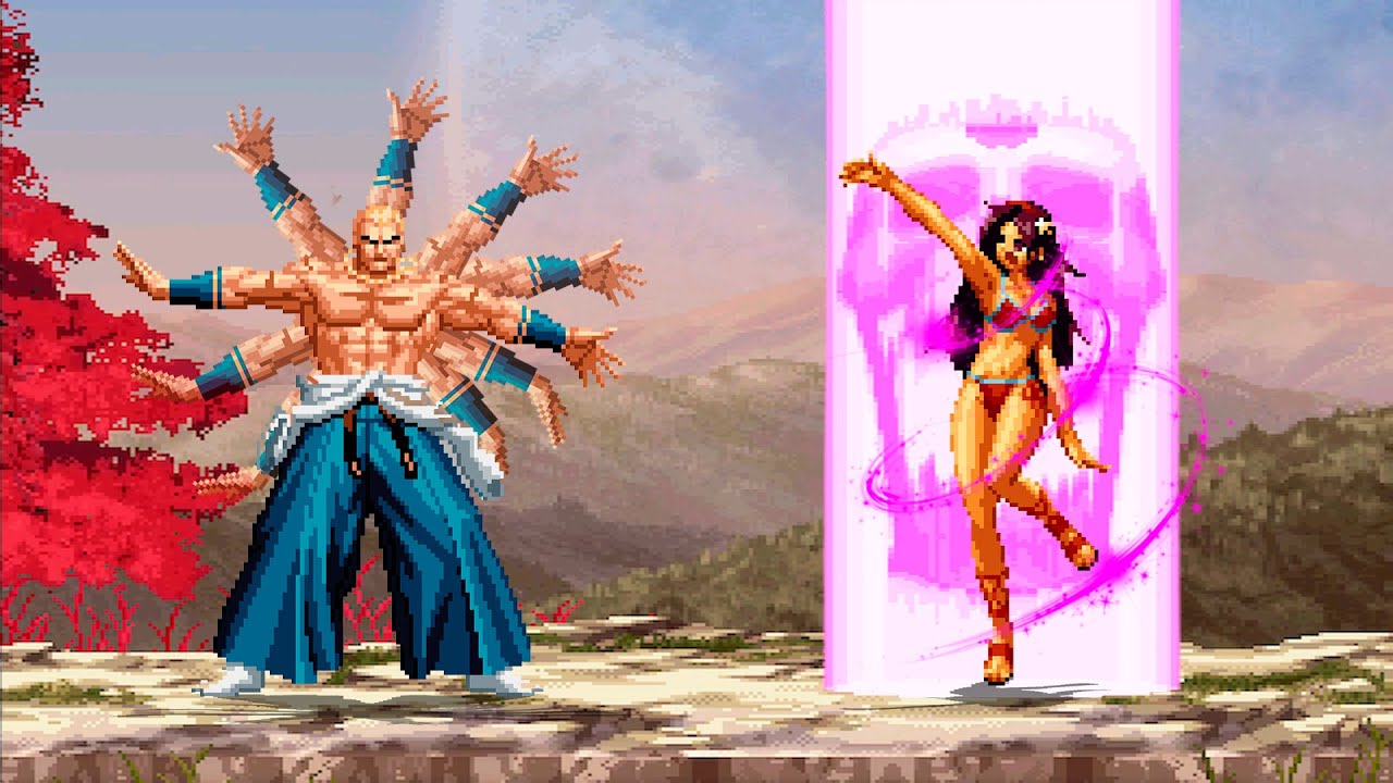 [KOF Mugen] Geese Howard Team vs Athena Asamiya Team