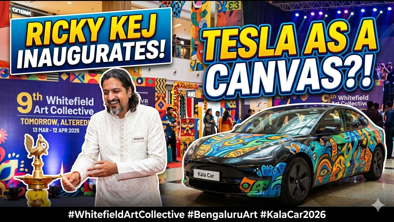 🎨 A TESLA as a Canvas?! | Whitefield Art Collective 2026 Inauguration ft. Ricky Kej 🎸