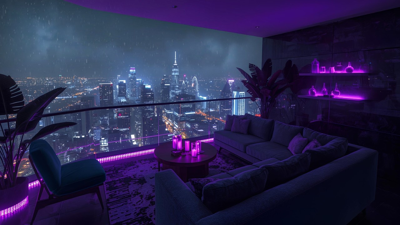 Balcony After Midnight ☔ Chill Lofi Hip Hop Beats to Feel the 90’s Mood