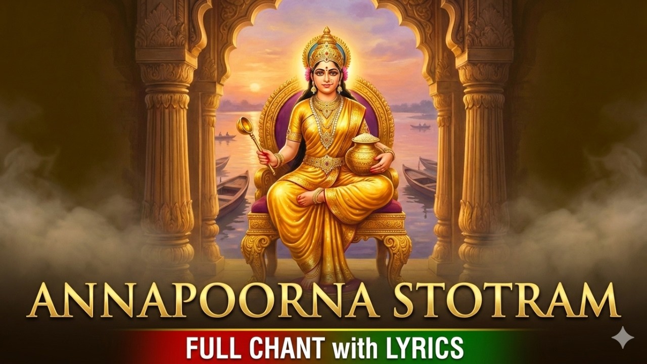 Sri Annapoorna Stotram Full with Lyrics | Nityananda Kari Varabhaya Kari | Complete Chant
