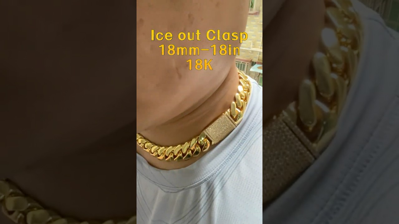 18K Gold Plated Miami Cuban Link Chain | 18MM I 18IN 18K