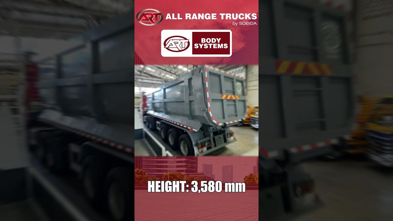 ART Body Systems 36 cubic meter tri-axle trailer dump for sale