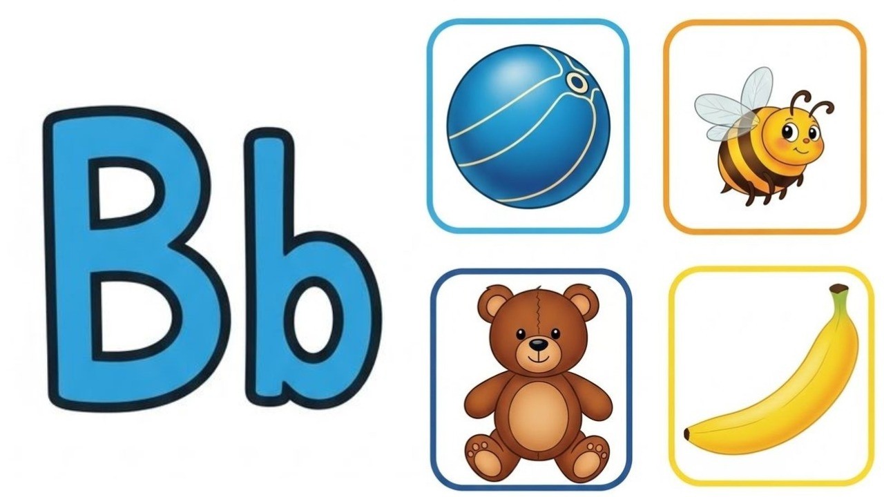 Letter B Words for Kids |10 Words B with Phonics & Meaning for Kids | Learning for Preschool | Day 5