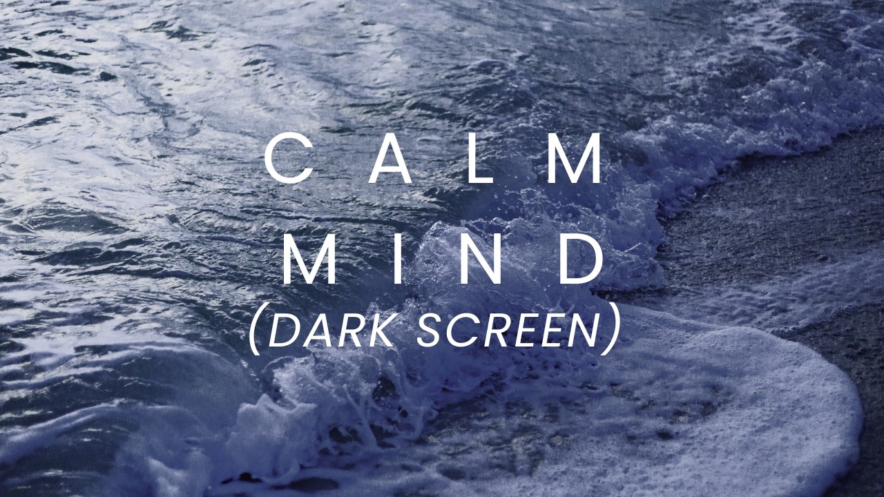 Night Ocean Waves for Stress Relief – Dark Screen