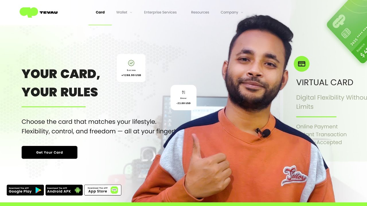 Get a Verified Tevau Pay Virtual Card | TevauPay Digital Visa Virtual Card | Tevau