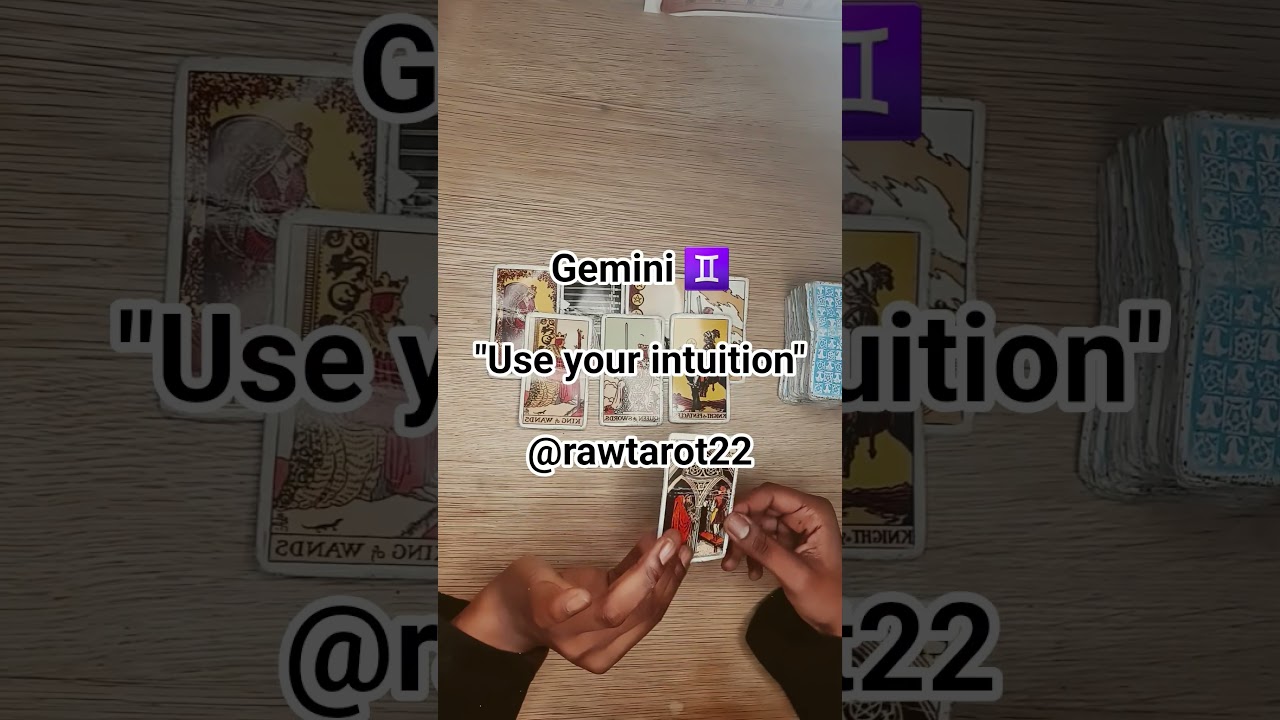 Gemini ♊️ 👬 use your intuition ✨️ #motivation #tarot #whatscomingupinlovelife