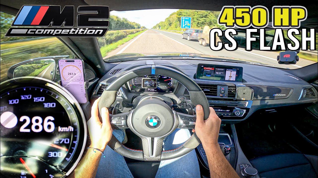 450HP BMW M2 Competition F87 // M2 CS FLASH // 285KM/H POV on AUTOBAHN