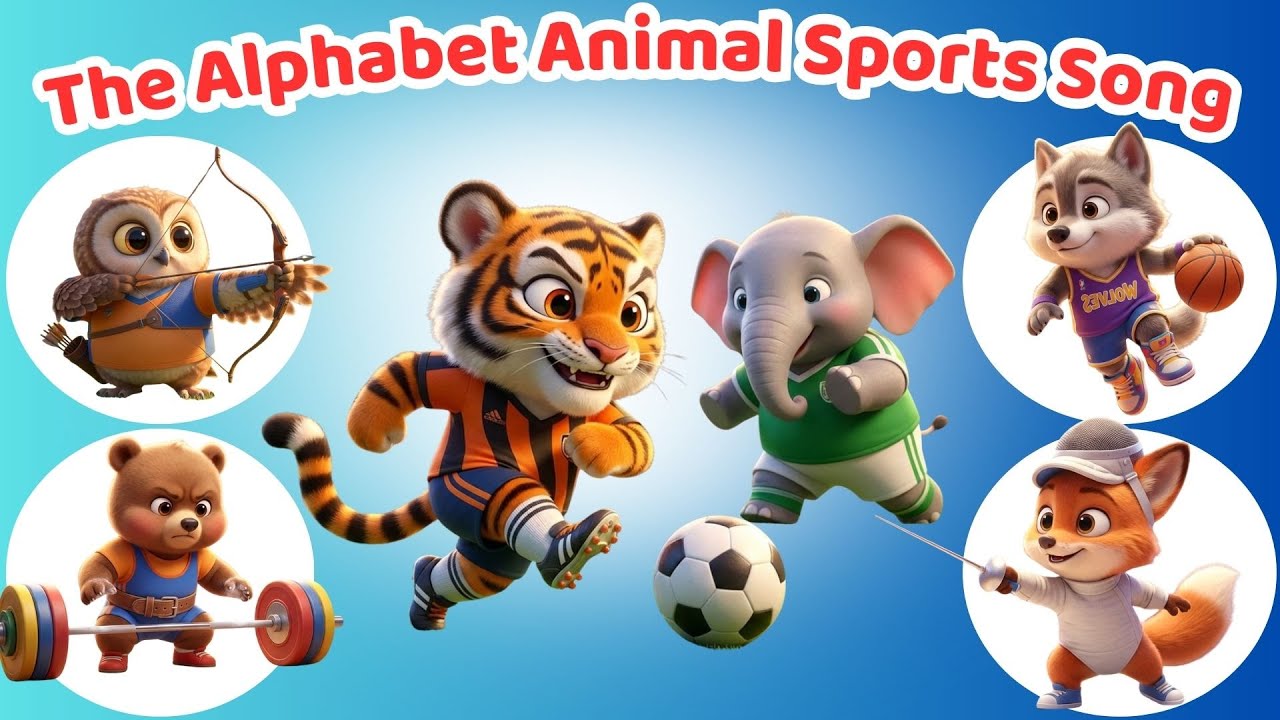 ABC Animal Olympics Song 🏅🐾 Learn Alphabet, Sports & Exercise for Kids | Gon Gon Edu