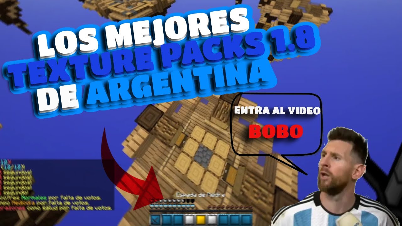 los 4 MEJORES TEXTURE PACK de ARGENTINA para MINECRAFT PVP