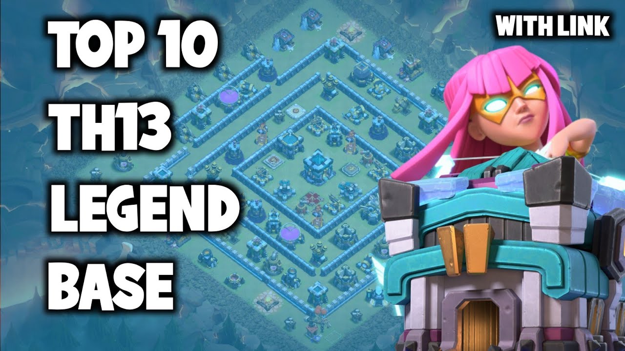 Top 10 Th13 Legend League Base | Anti 2 Star Trophy Pushing Bases | Legend League Base with Link
