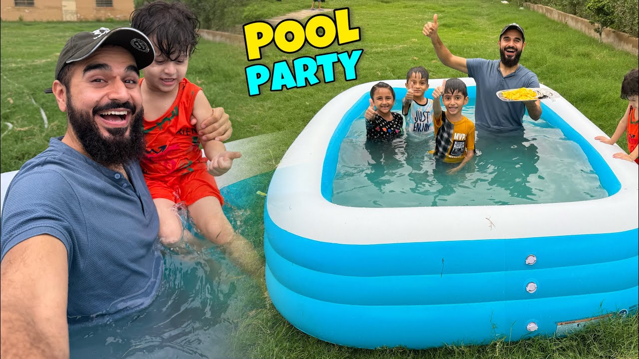 Itna bara swimming pool kahan se agaya 😍 Pool party karli hum ne 🏊