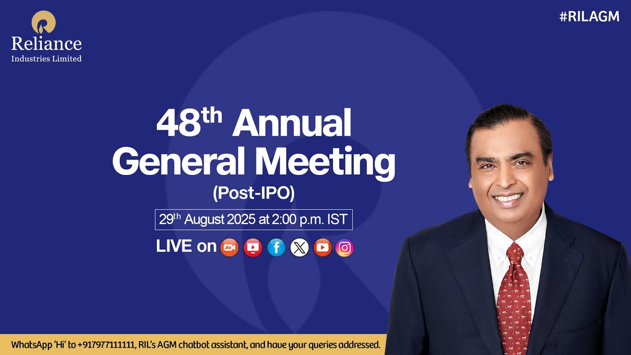 Welcome to the 48th Annual General Meeting of Reliance Industries Limited. #RILAGM #Jio #RILAGM2025