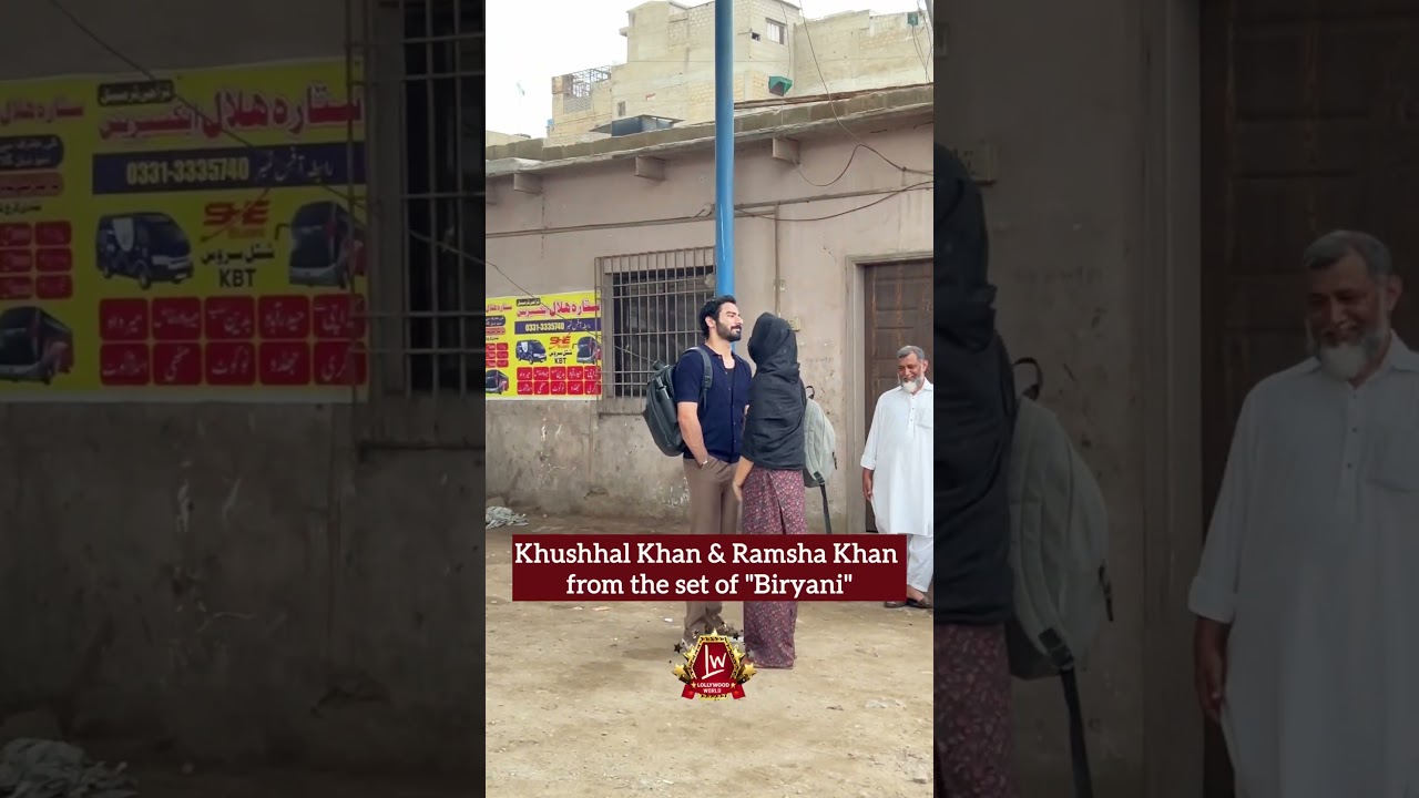 Ramsha Khan & Khushhal Khan from the set of drama serial 