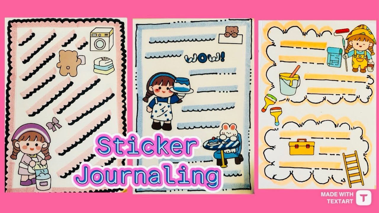 ASMR Mini Kawaii Stickers Journaling 💕| Cute Kawaii Stickers | Journal With Me #asmr #kawaii