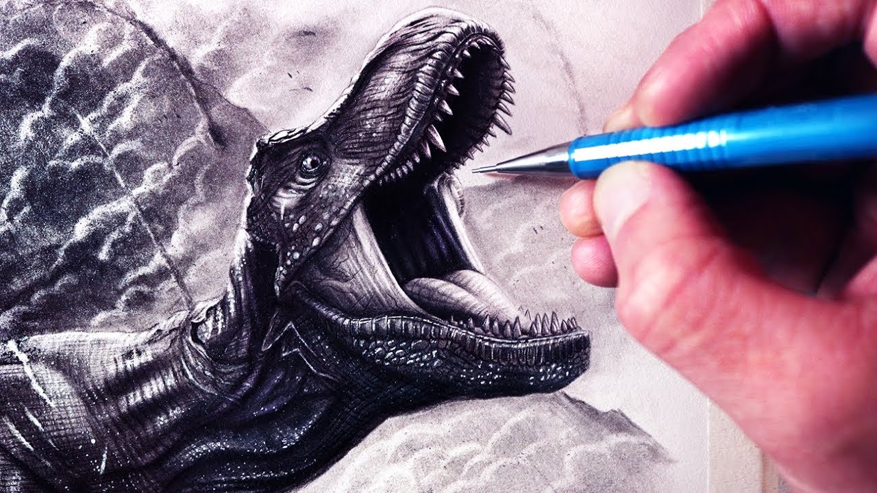 Let's Draw JURASSIC WORLD: FALLEN KINGDOM - T-REX - FAN ART FRIDAY