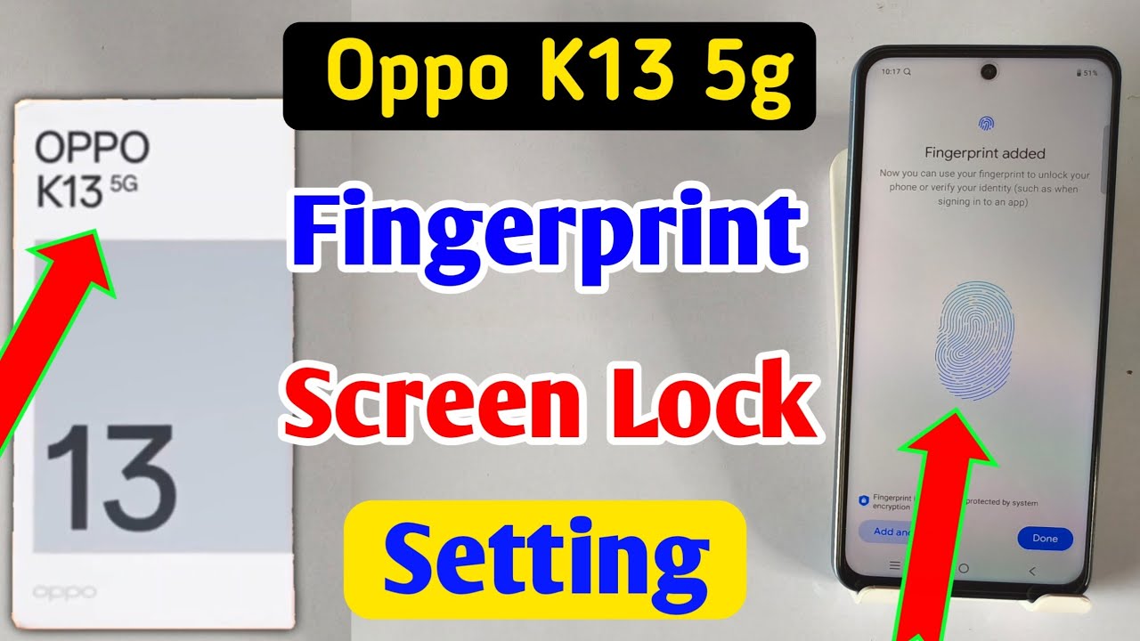 Oppo k13 fingerprint screen lock | fingerprint lock setting in Oppo k13 5g | Oppo k13 pattern lock