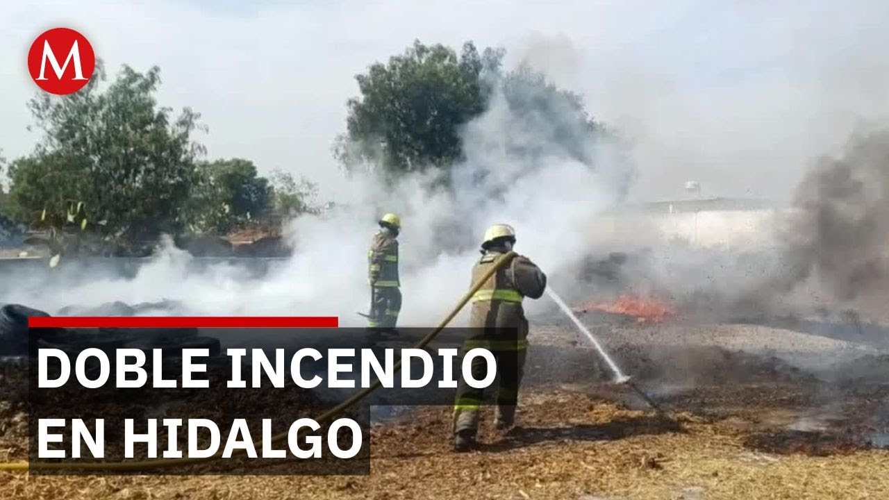 Incendio en la Cuenca Lechera de Tizayuca, Hidalgo, sin riesgo para la poblaci&oacute;n tras incendio