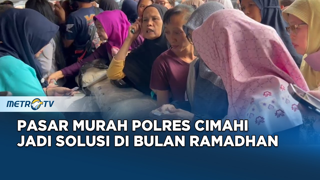 Warga Serbu Operasi Pasar Murah Polres Cimahi