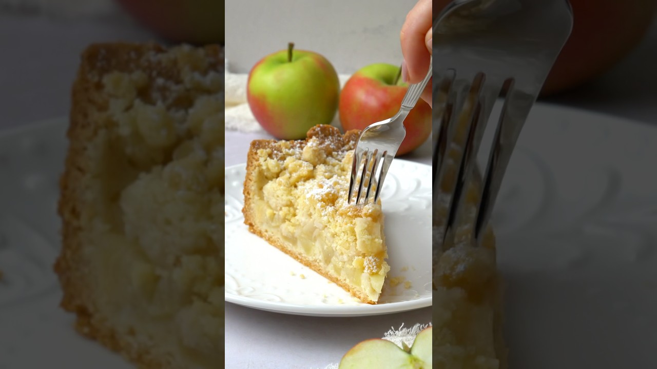 Omas Apfel-Streuselkuchen 🍎✨ #EinfachTasty #ApfelStreuselkuchen #OmasRezepte #Apfelkuchen