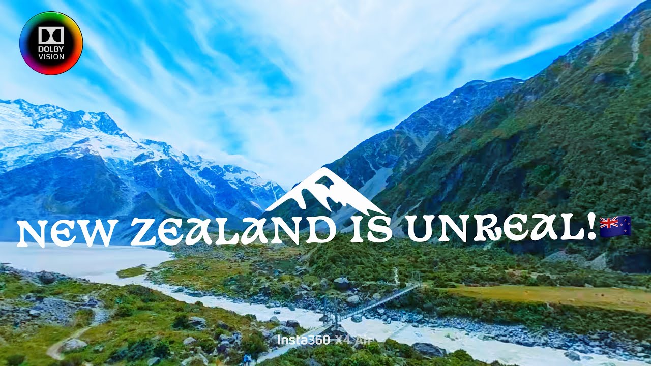Most Beautiful Places - New Zealand (4K/8K HDR) Mt Cook Glacier, Hooker Valley, LOTR Locations |ASMR