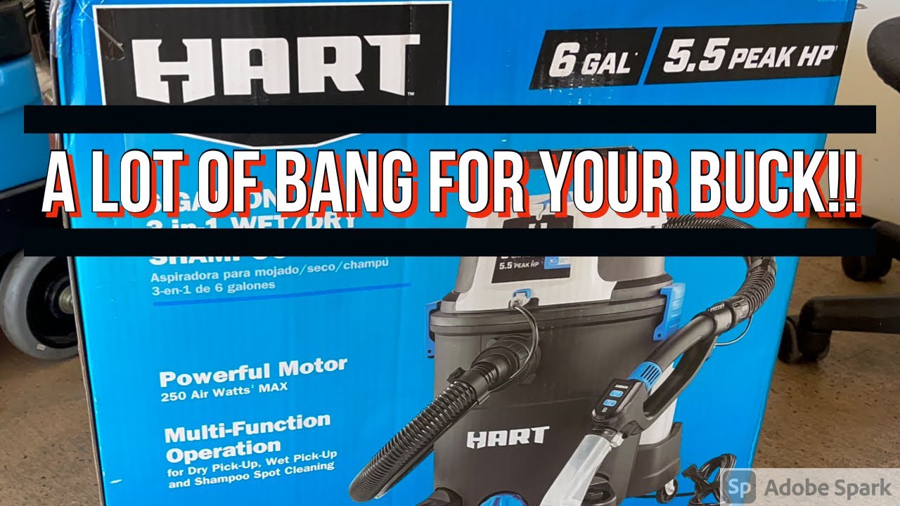 Hart 3 in 1 wet/dry vacuum and extractor