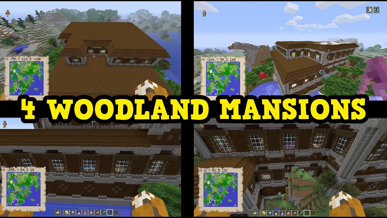 Minecraft Xbox 360 / Wii U TU54 - 4 WOODLAND MANSIONS 1 SEED