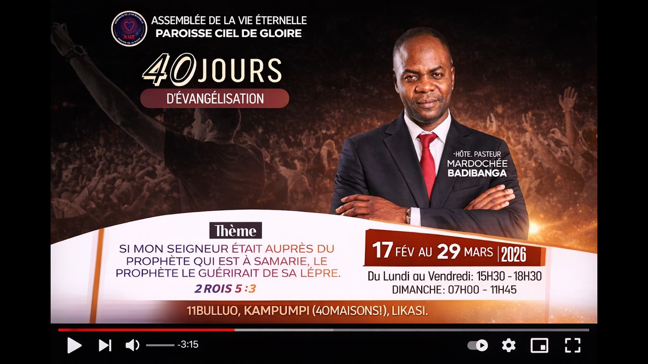 LES RAMACIES //EXODE 12 : 37,38_PAST. MARDOCHEE BADIBANGA_CULTE DU DIMANCHE/22/2026