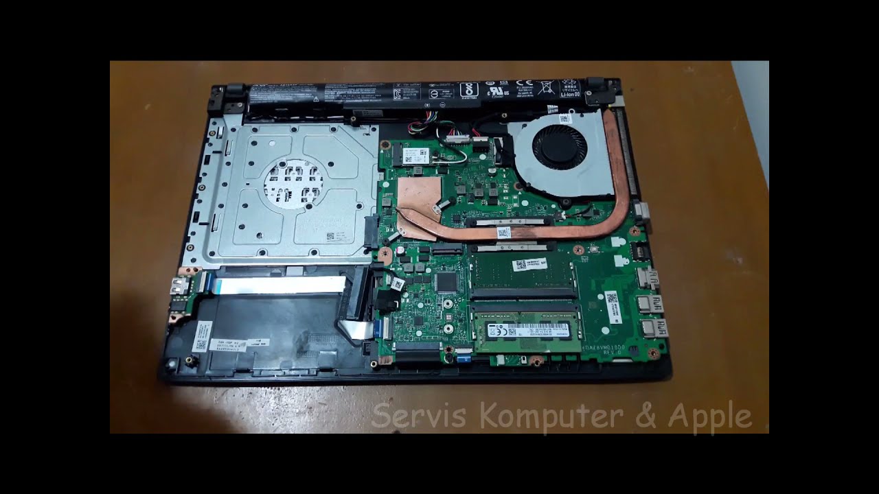 Acer Aspire E5-475G-59C7 Tutorial Bongkar Pasang  (Disassembly) Motherboard, RAM & Battery CMOS