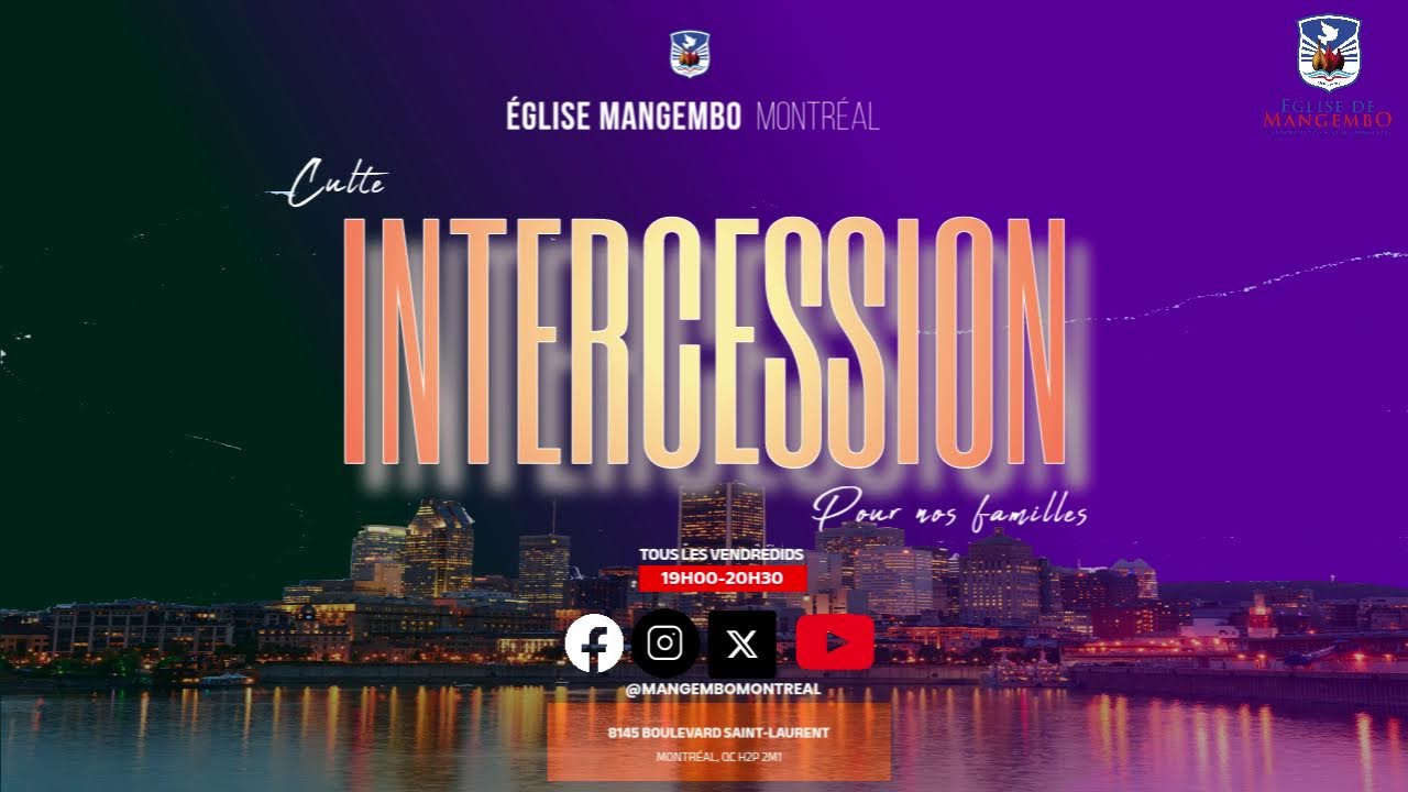 CULTE D'INTERCESSION|| VENDREDI 06.03.2026 || PASTEUR SERGES MUKIAPINI
