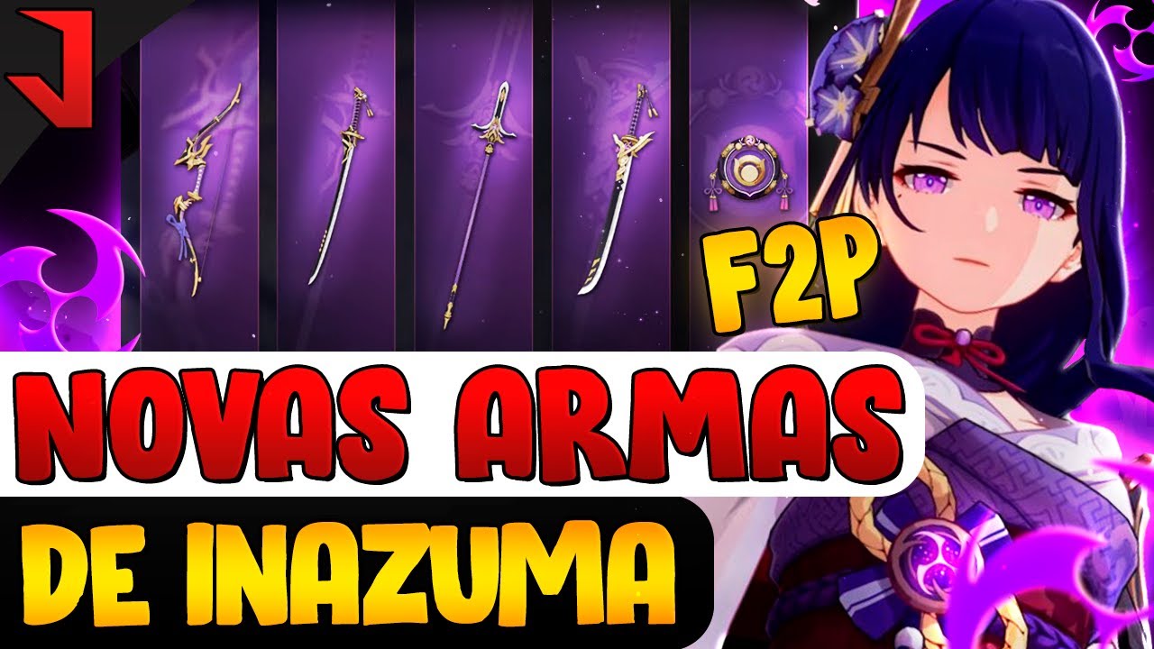 EM QUEM UTILIZAR AS NOVAS ARMAS DO FERREIRO DE INAZUMA? GUIA COMPLETO F2P | GENSHIN IMPACT