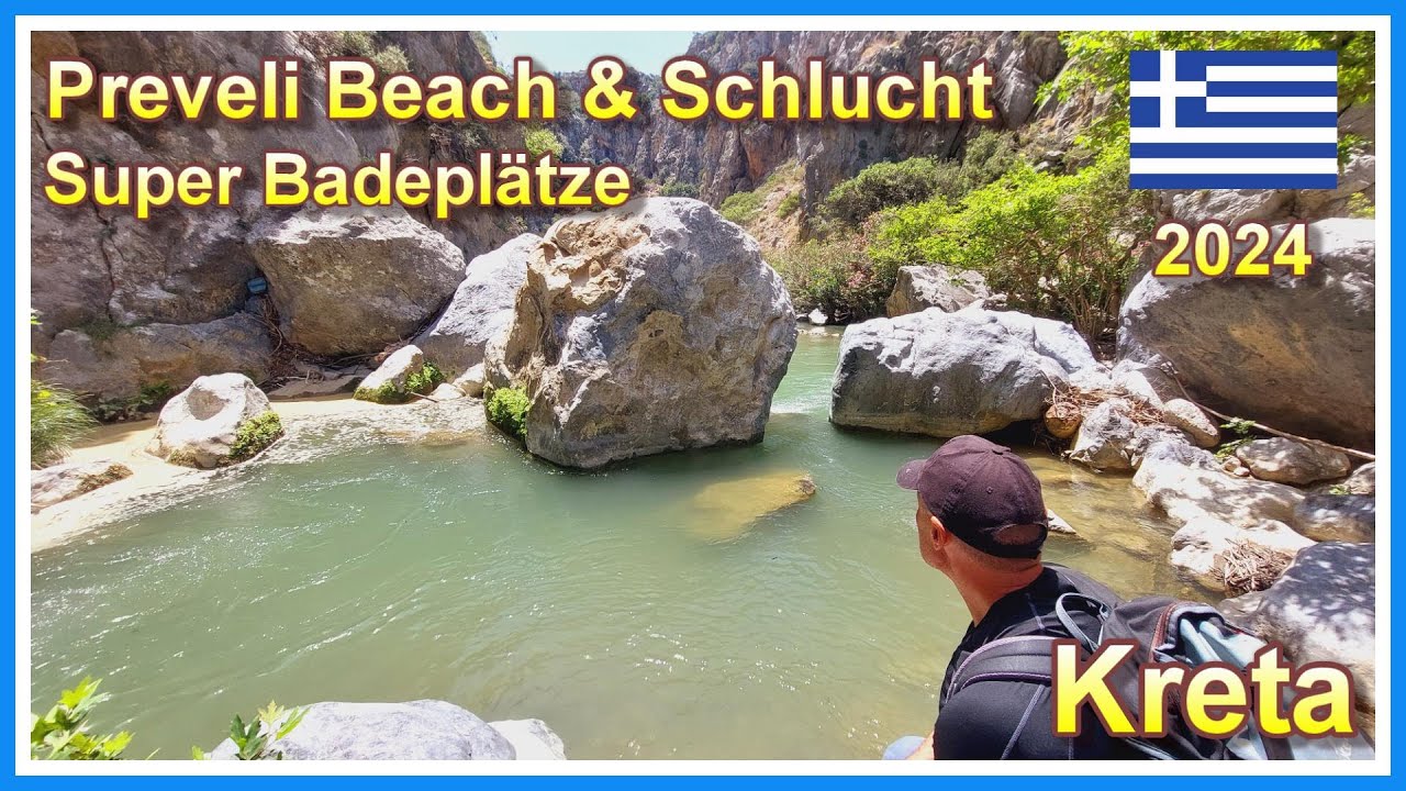 Kreta 2024 | Preveli Beach & Schlucht | Wunderschöne Badeorte | 4K |