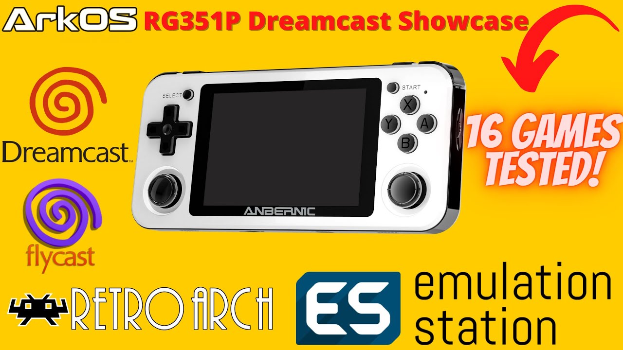 ArkOS RG351P Dreamcast Emulation Test (16 Games)