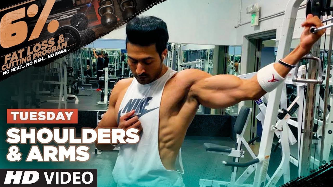 Tuesday - SHOULDERS & ARMS | 6% Vegetarian Fat Loss Program by Guru Mann